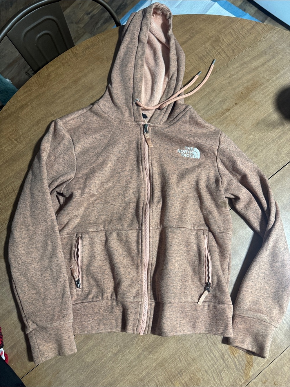 The North Face Pink Heather Zip Hoodie Jacket